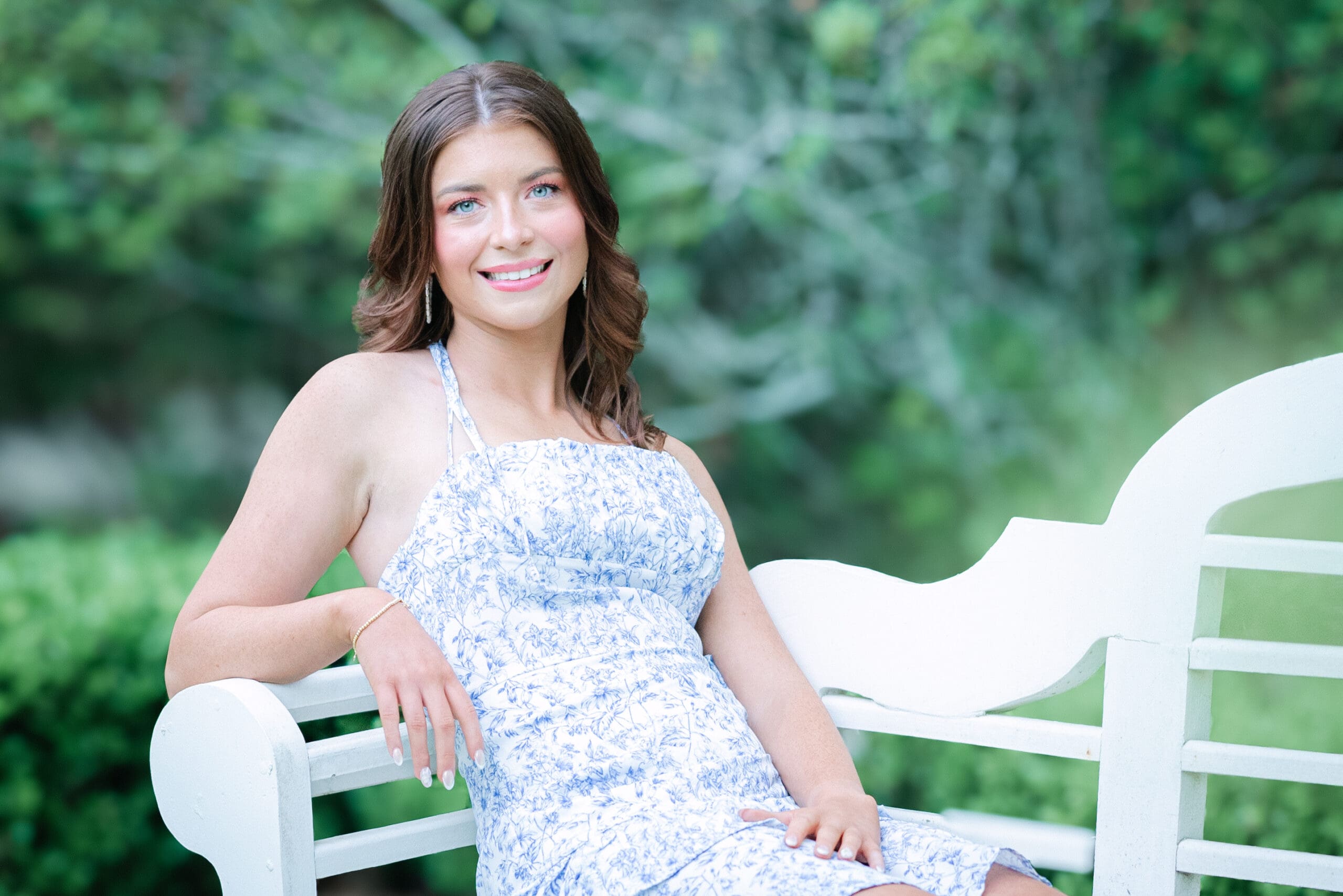 Sitting pretty as she pleases for her senior portraits.